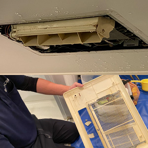 外部と内部の洗浄